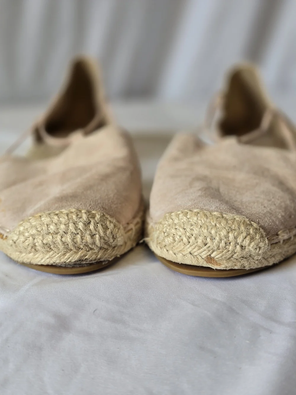 Eileen Fisher Metallic Stripe Suede Lace Up Espadrille Flats